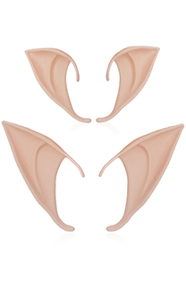 2 Pairs Fairy Elf Ears Light Color Latex Pixie Ear Tips Set Cosplay Masquerade Accessories for Halloween and Anime Themed Party Dress-Up