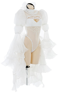 Nr: Automata YoRHa No.2 Type B 2B White Wedding Suit Sexy Bride Bodysuit Cosplay Costume