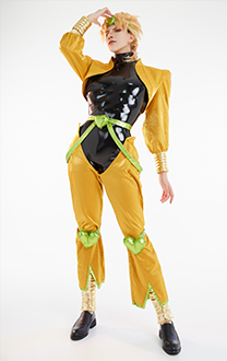 JJBA Dio Bulando Full Set Cosplay Costume with Headdress and Bracers
