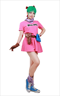 Anime Bulma Cosplay Costume Dress